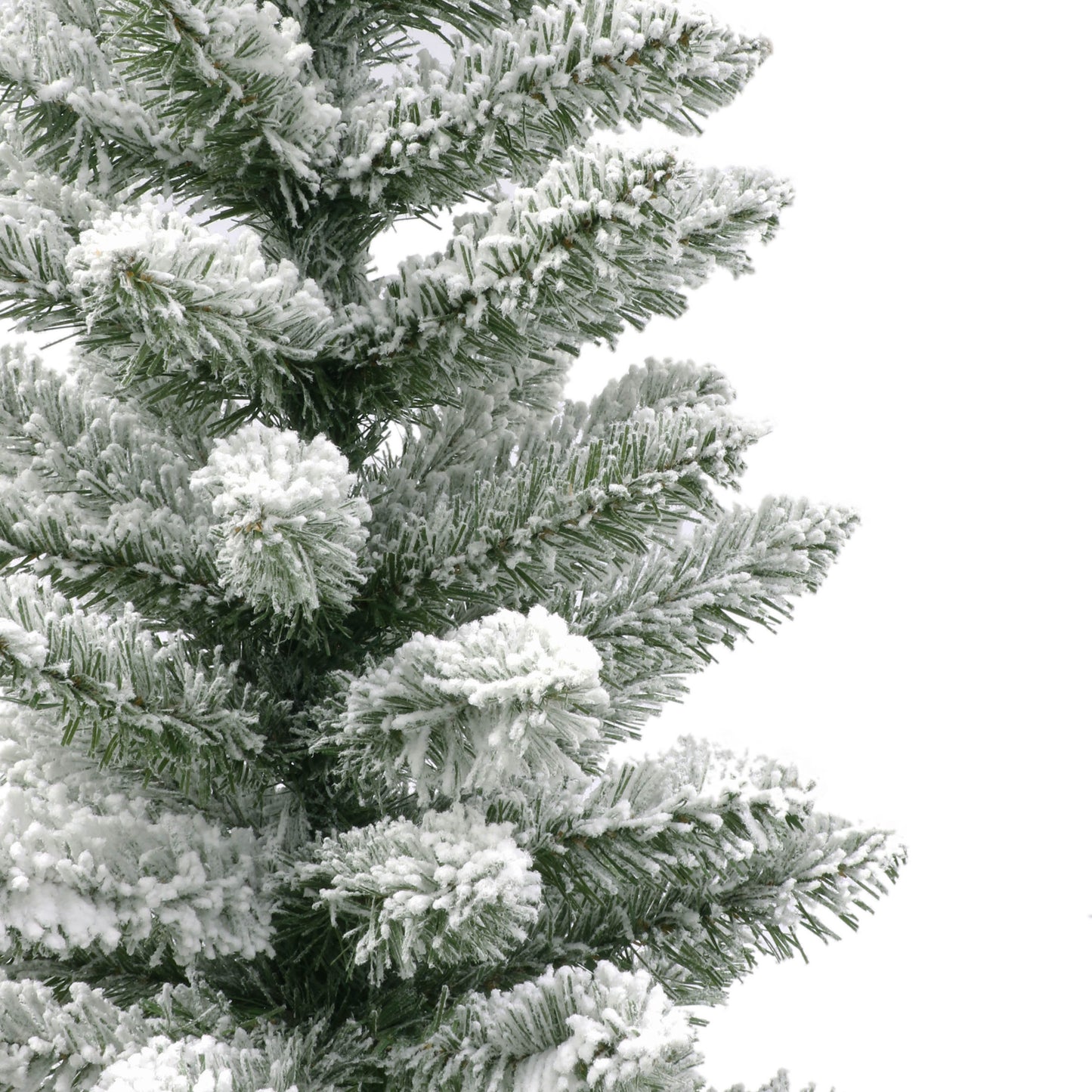 Potted Flocked Pencil Trees in 3ft, 4ft & 5ft sizes, 322 Tips, Galvanized Pots