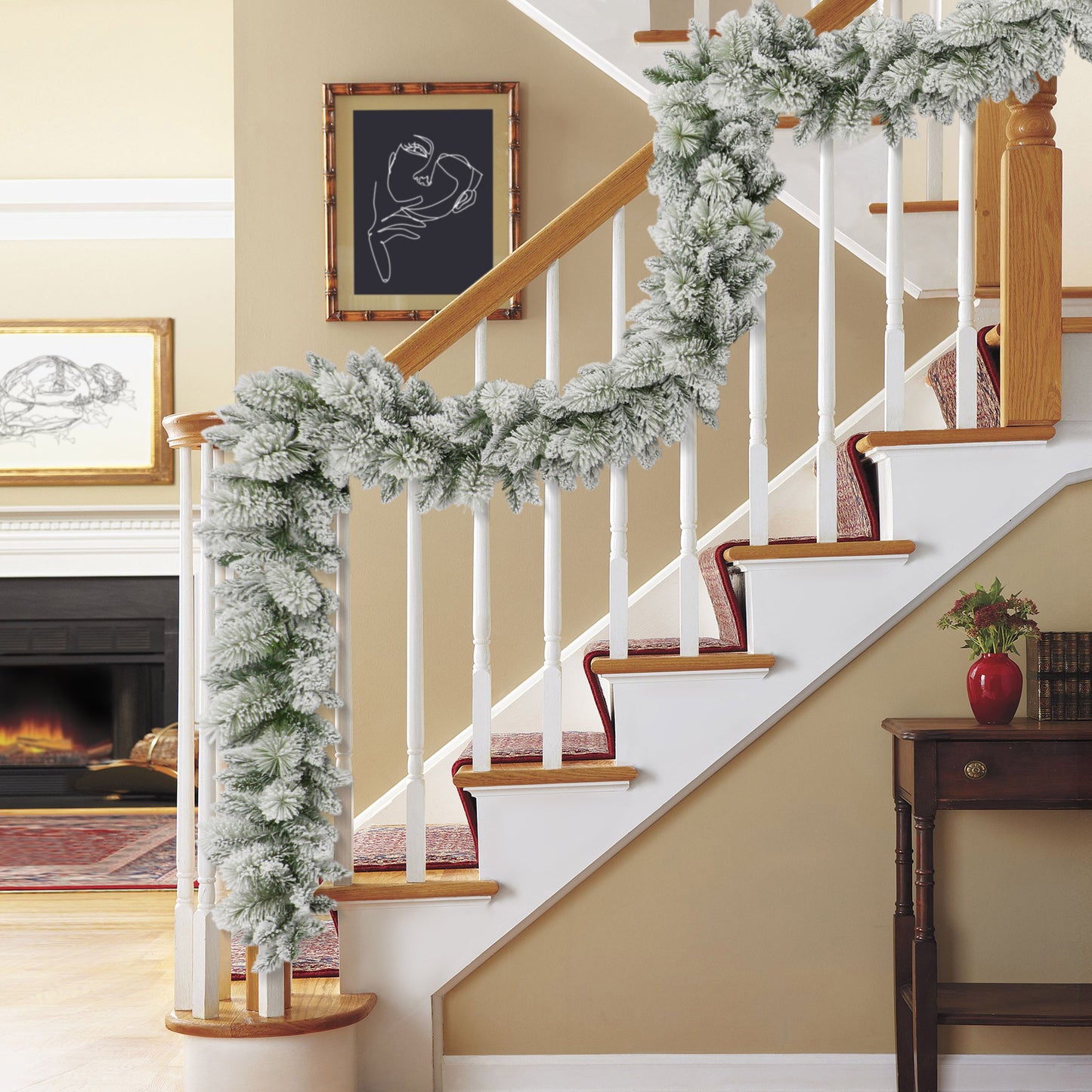 20 ft. x 10 in. Flocked Garland