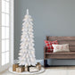 4 ft Pre-Lit White Artificial Alpine Pencil Tree