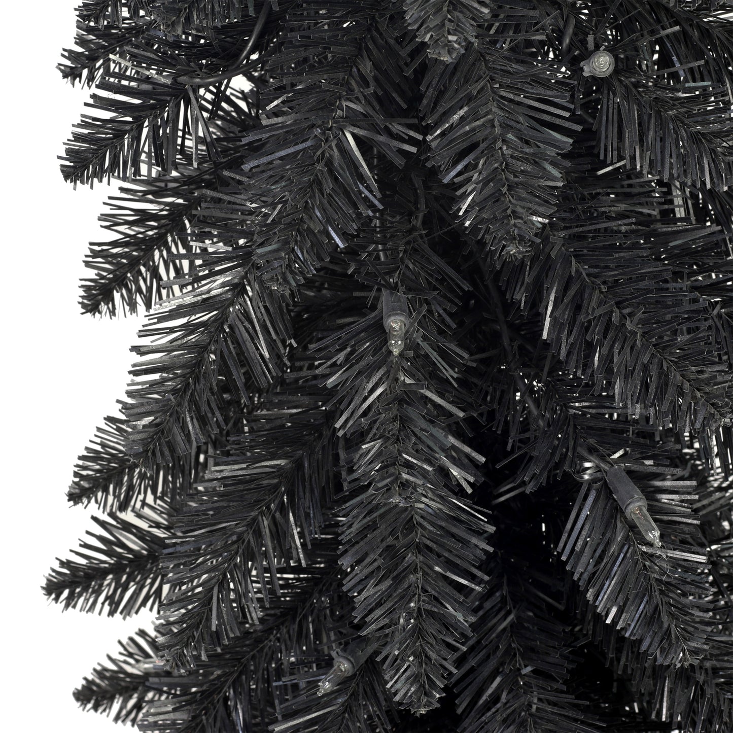 4 ft Pre-Lit Black Artificial Alpine Pencil Tree
