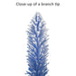 4 ft Pre-Lit Flocked Blue Artificial Alpine Pencil Tree