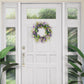 Puleo International 24" Artificial Echinops Floral Spring Door Wreath