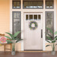 Puleo International 24" Artificial Echinops Floral Spring Door Wreath