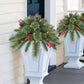 18" Cashmere Branch Urn Filler, 55 Tips, 35 B/O Warm White LED Light (3 x AA batteries not included), On/Off Timer Function, Pine Cones & Berries