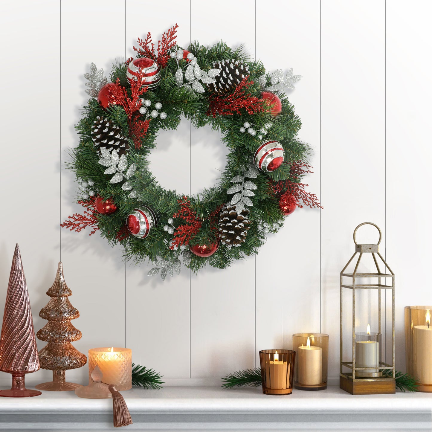 24" Decorated Aritficial Wreath