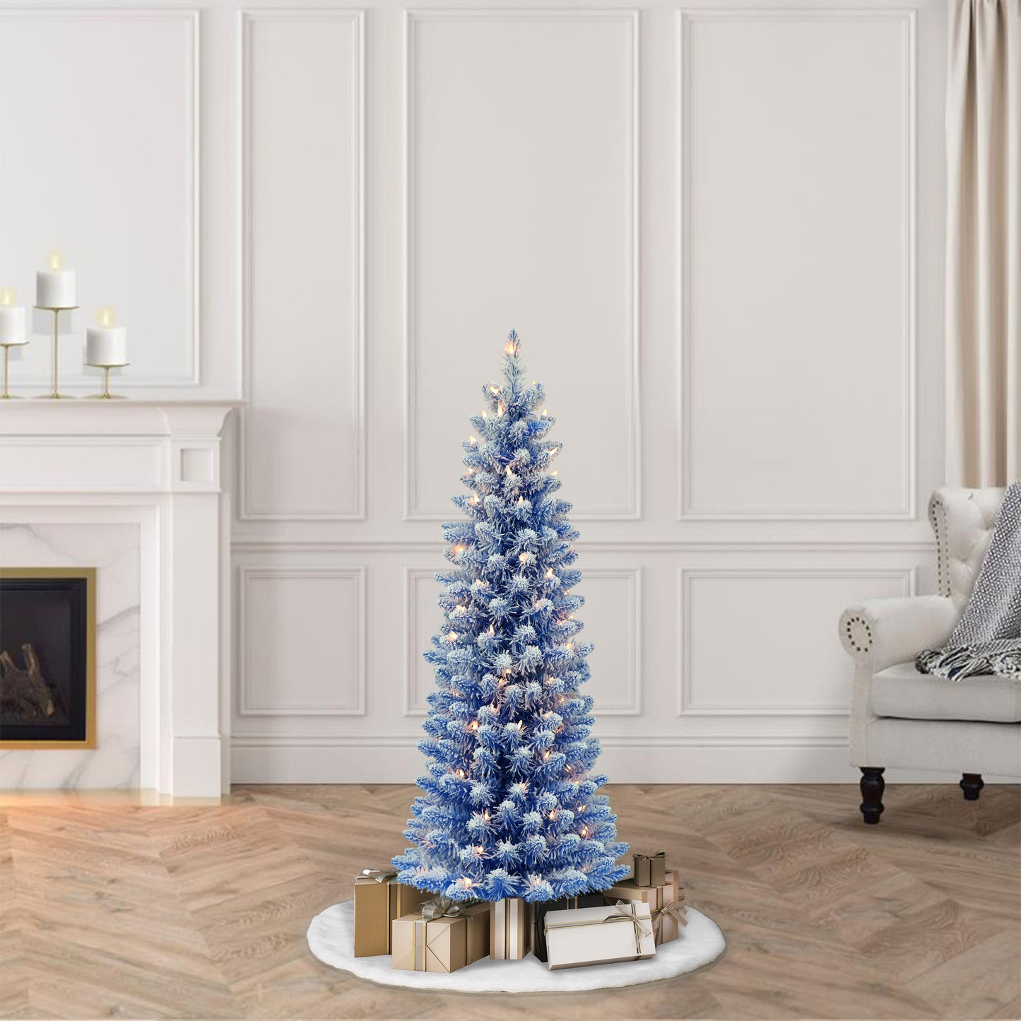 4.5 / Clear Incandescent / Flocked Blue