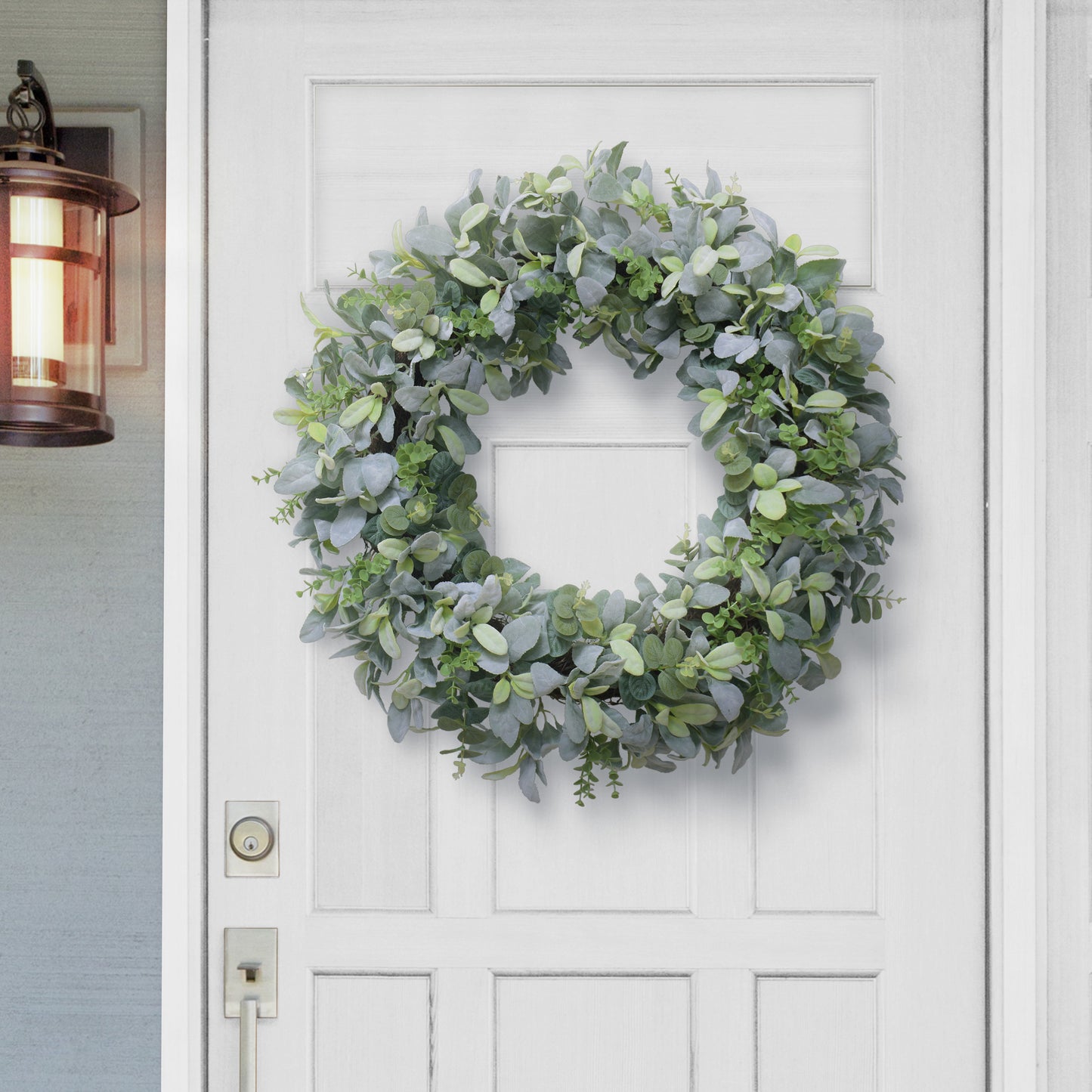 Puleo International 28" Artificial Lambs Ear Wreath