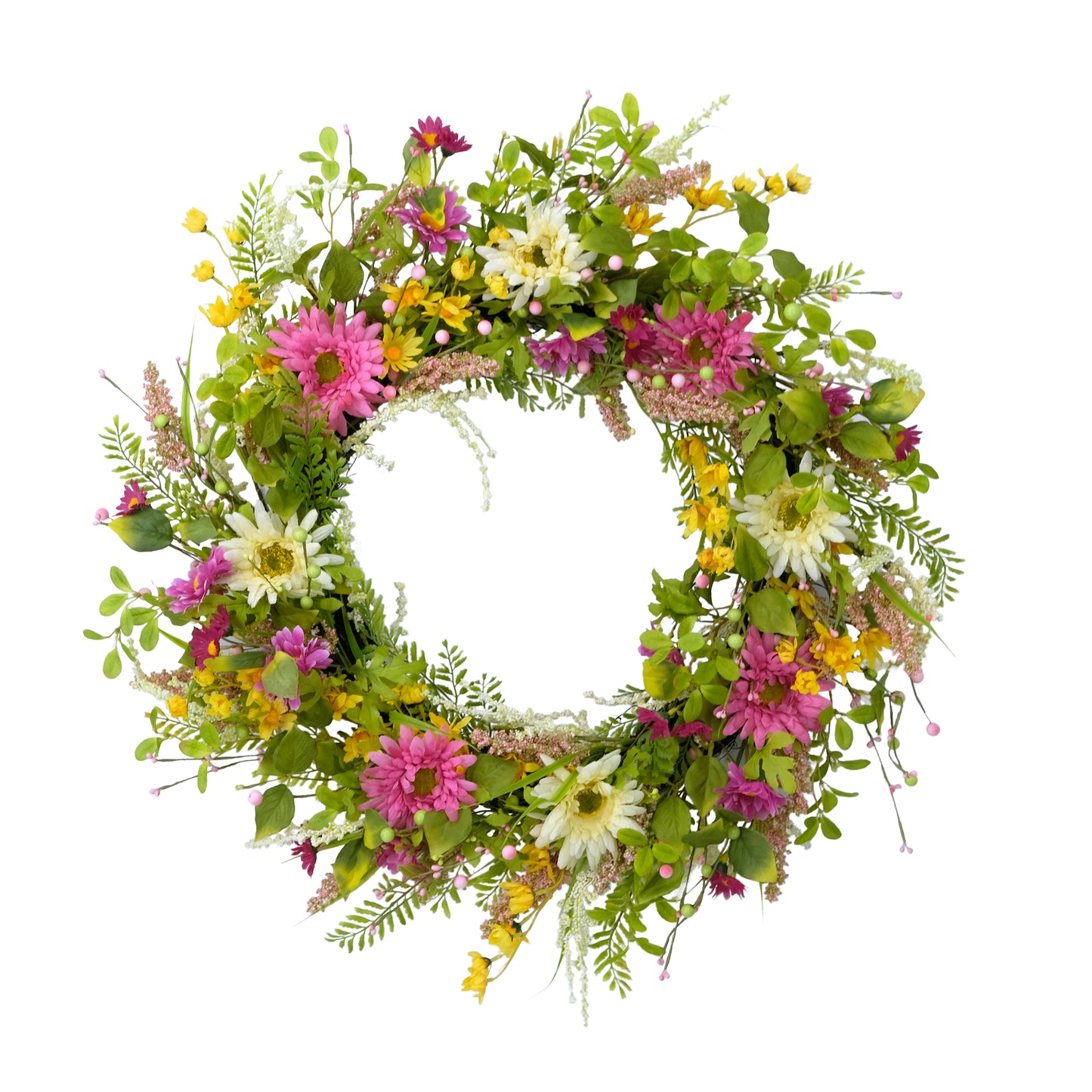 Puleo International 30" Artificial Floral Spring Door Wreath