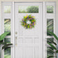 Puleo International 24" Artificial Eucalyptus Floral Spring Door Wreath with Berries