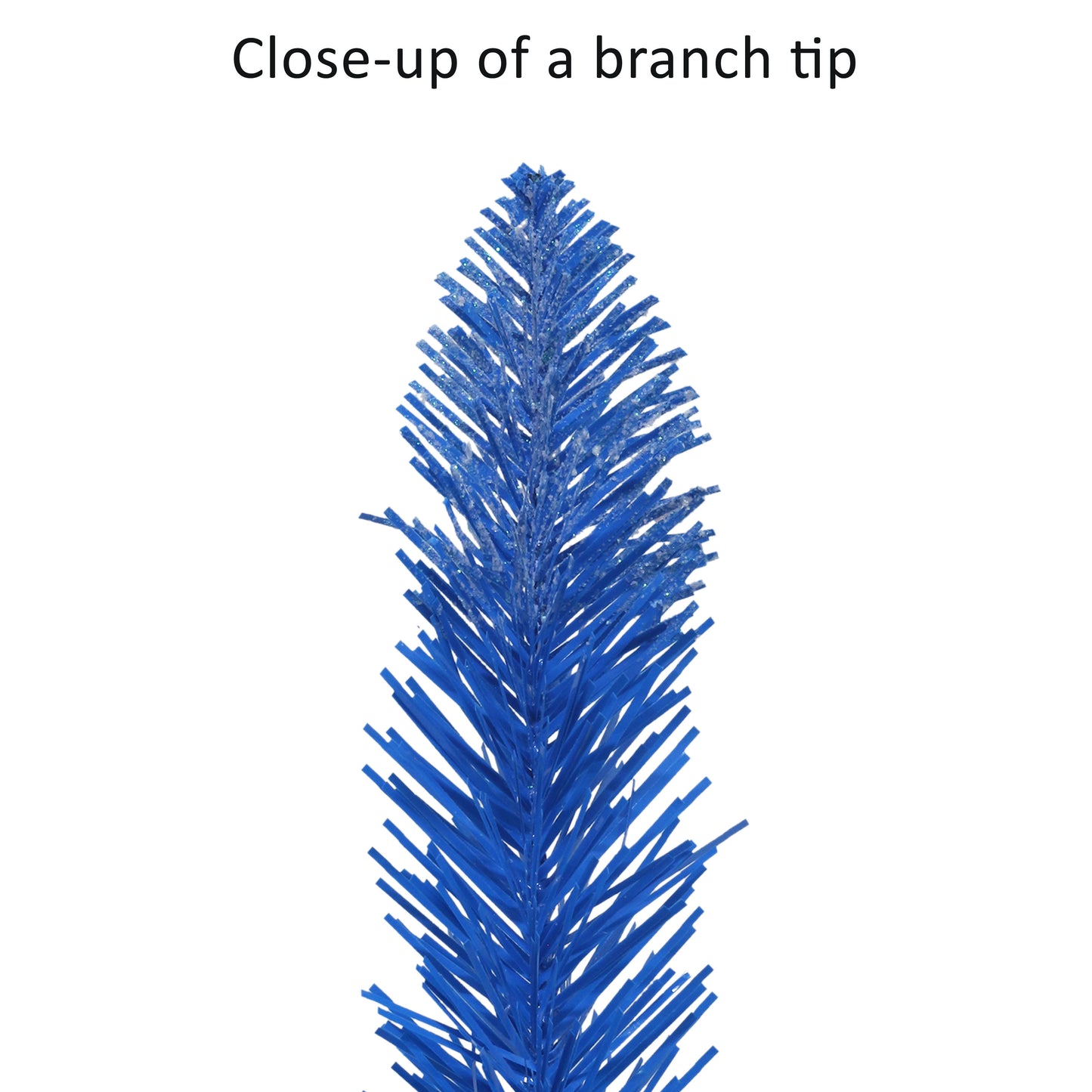 4 ft Pre-Lit Blue Artificial Alpine Pencil Tree