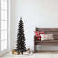 4 ft Pre-Lit Black Artificial Alpine Pencil Tree