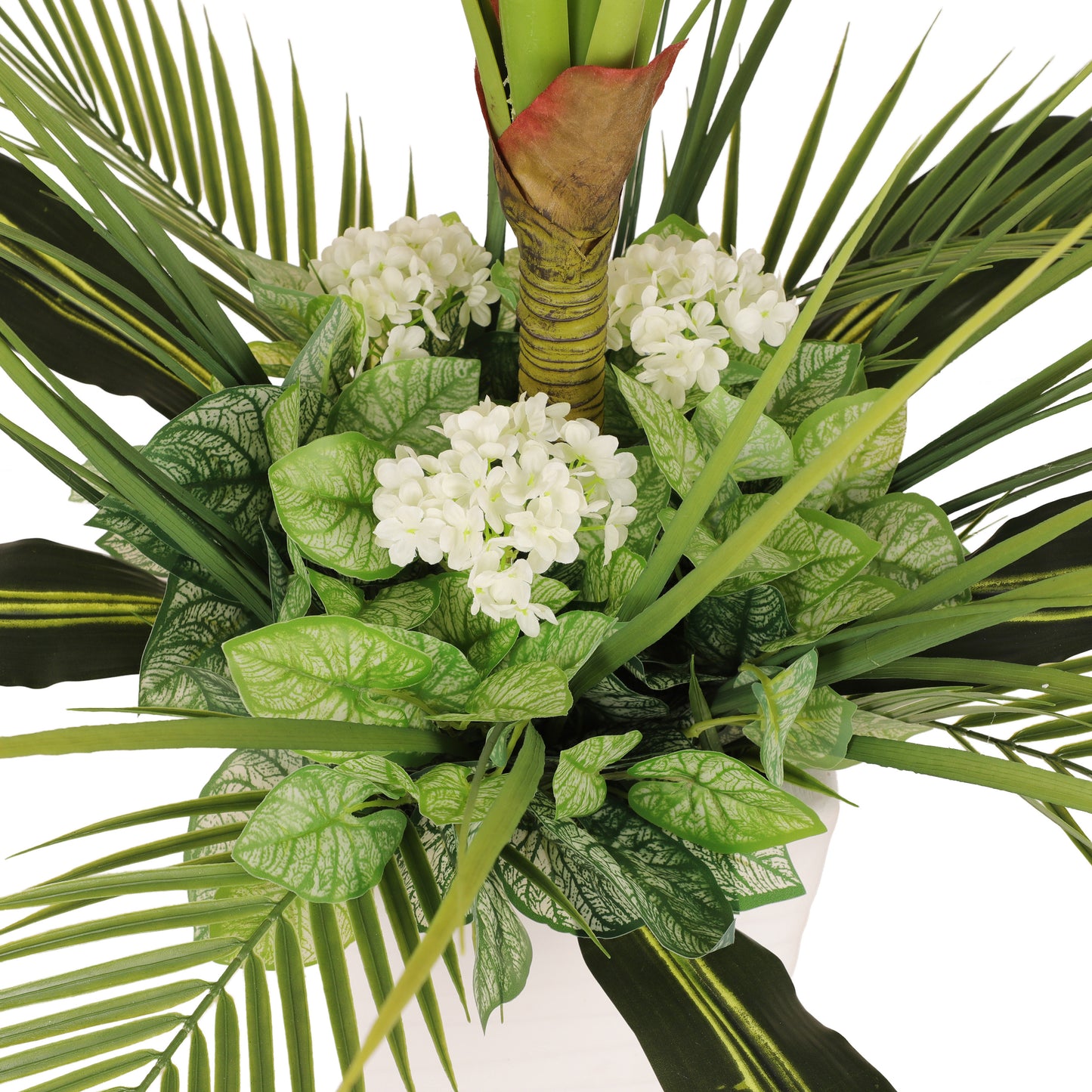 5 ft Artificial Tarovine Tree with White Decorative Pot