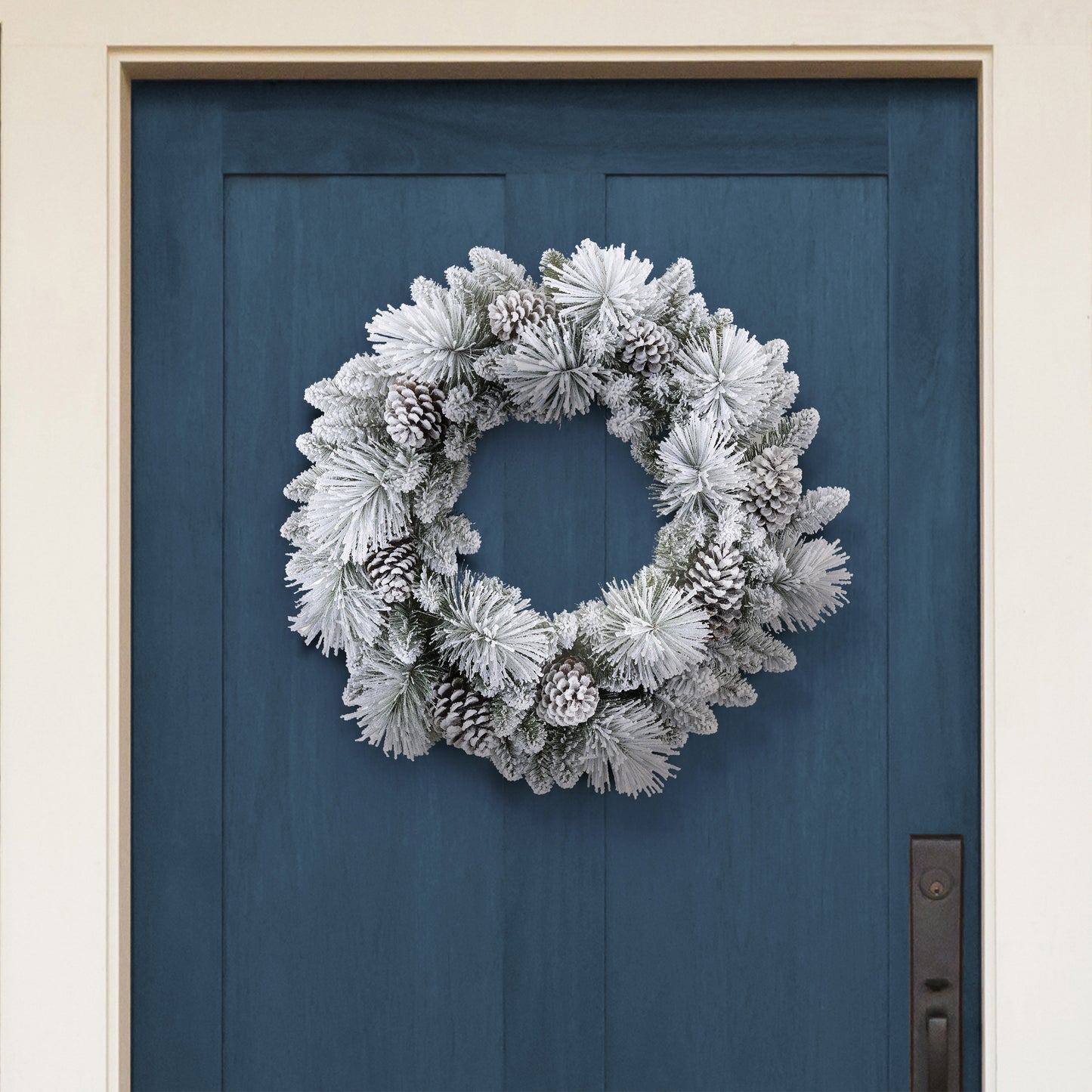 32" Flocked Berkshire Artificial Spruce Wreath