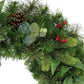 24" Decorated Christmas Wreath with 120 Tips, Green
