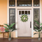 Puleo International 30" Artificial Eucalyptus Floral Spring Door Wreath, Green/Ivory