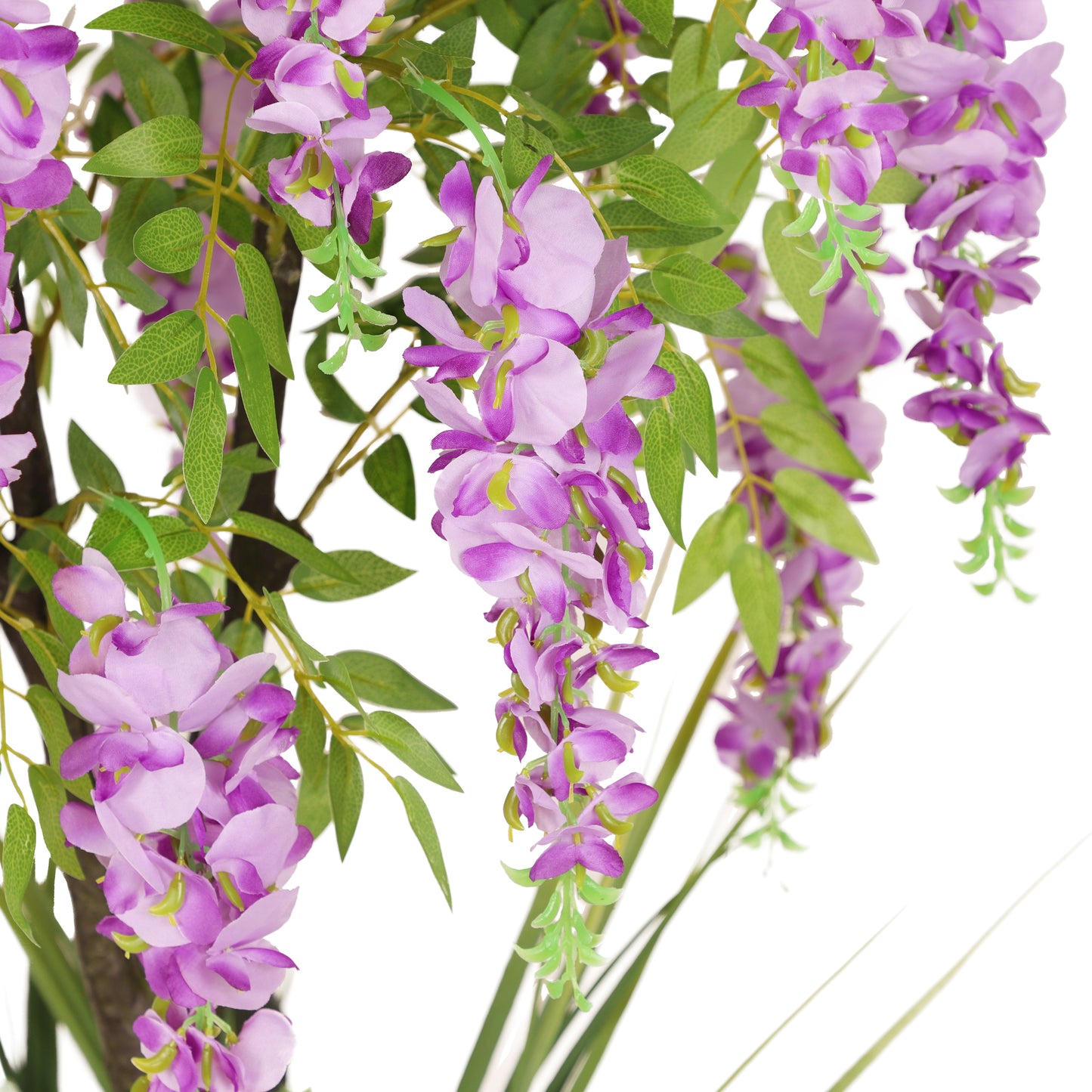 6 ft. Artificial Wisteria Tree with White Decorative Pot