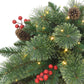 18" Cashmere Branch Urn Filler, 55 Tips, 35 B/O Warm White LED Light (3 x AA batteries not included), On/Off Timer Function, Pine Cones & Berries