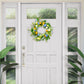 Puleo International 24" Artificial Daisy Floral Spring Door Wreath, Multicolor