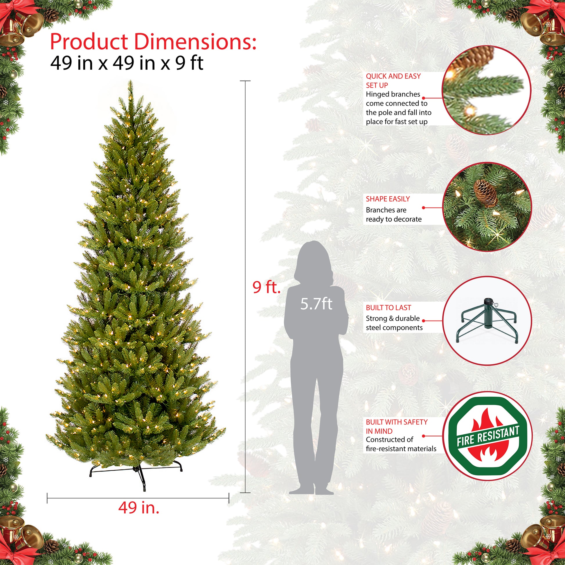 9 / Slim / Clear Incandescent
