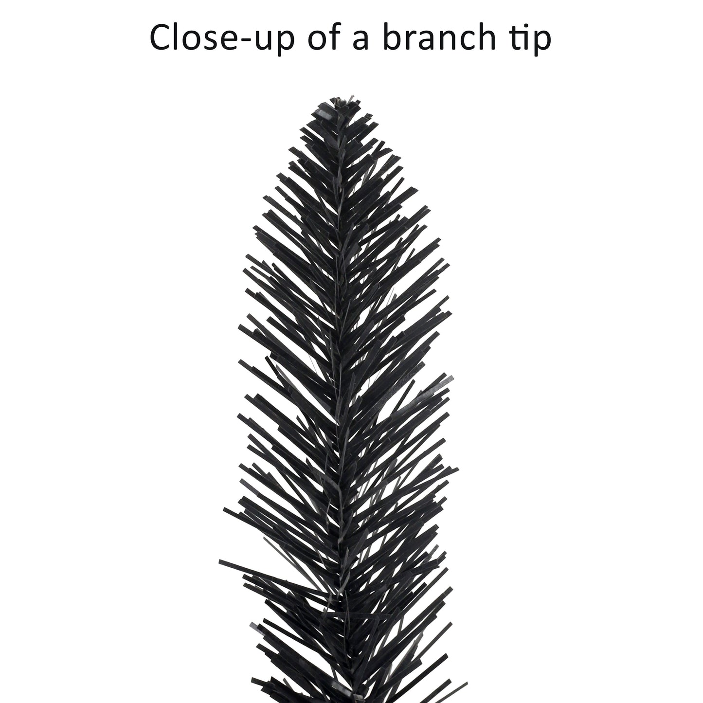 4 ft Pre-Lit Black Artificial Alpine Pencil Tree