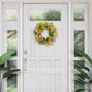 Puleo International 24" Artificial Daisy Floral Spring Door Wreath
