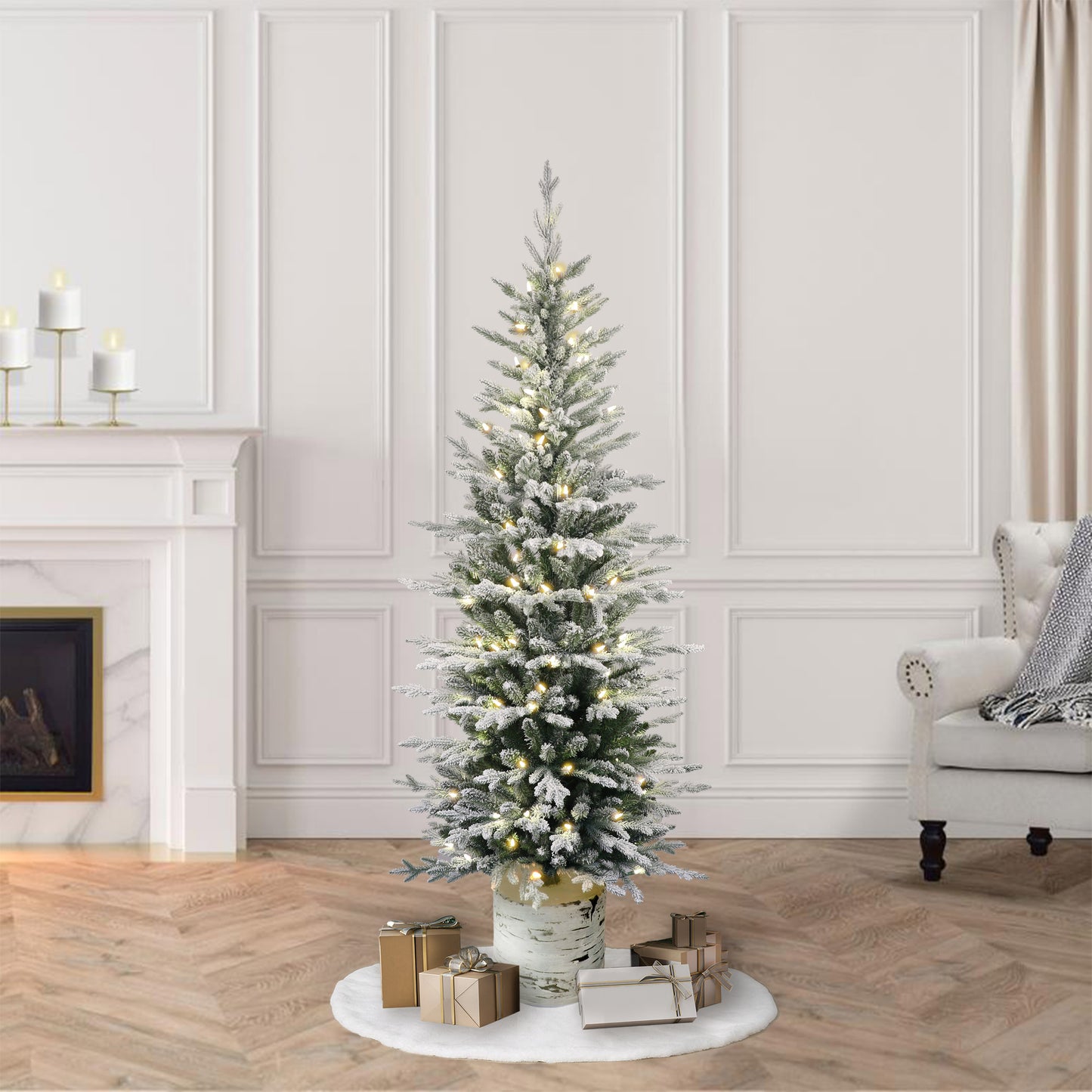 6 / Warm White LED / Flocked