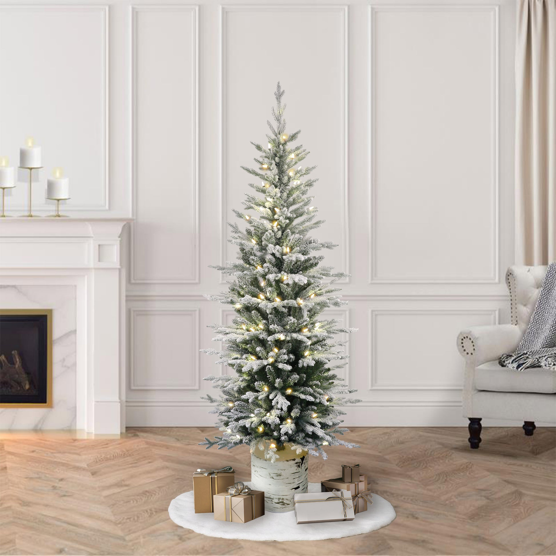 6 / Warm White LED / Flocked