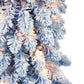 4 ft Pre-Lit Flocked Blue Artificial Alpine Pencil Tree