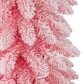 6 ft Pre-Lit Flocked Pink Artificial Alpine Pencil Tree
