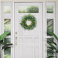 Puleo International 30" Artificial Eucalyptus Floral Spring Door Wreath, Green/Purple