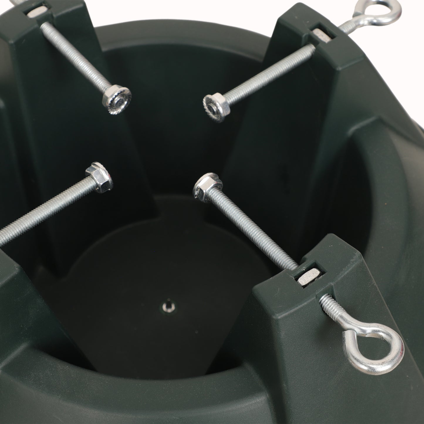14.75 in Dia. Real Christmas Tree Stand holds up to a 6 ft tree with 1.25" - 4.75" Dia. Tree truck 2.2 qt water load capacity