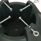 14.75 in Dia. Real Christmas Tree Stand holds up to a 6 ft tree with 1.25" - 4.75" Dia. Tree truck 2.2 qt water load capacity