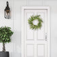 24" Artificial Babysbreath Floral Spring Wreath With Green Leaves