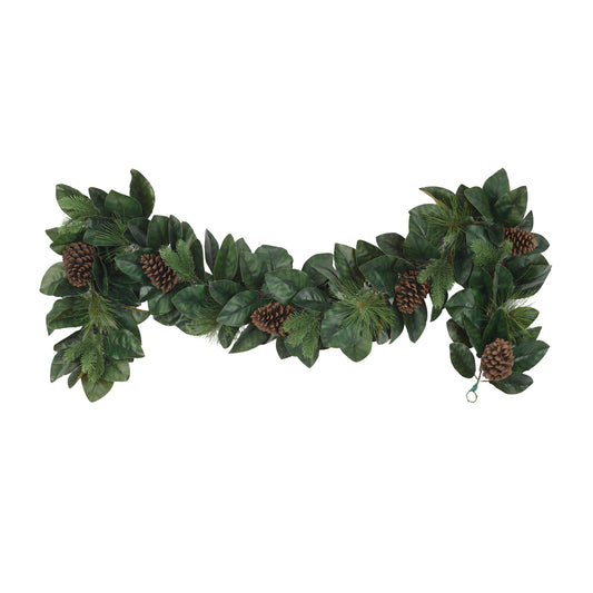 6 ft x 9" Garland with Magnolia Leaves