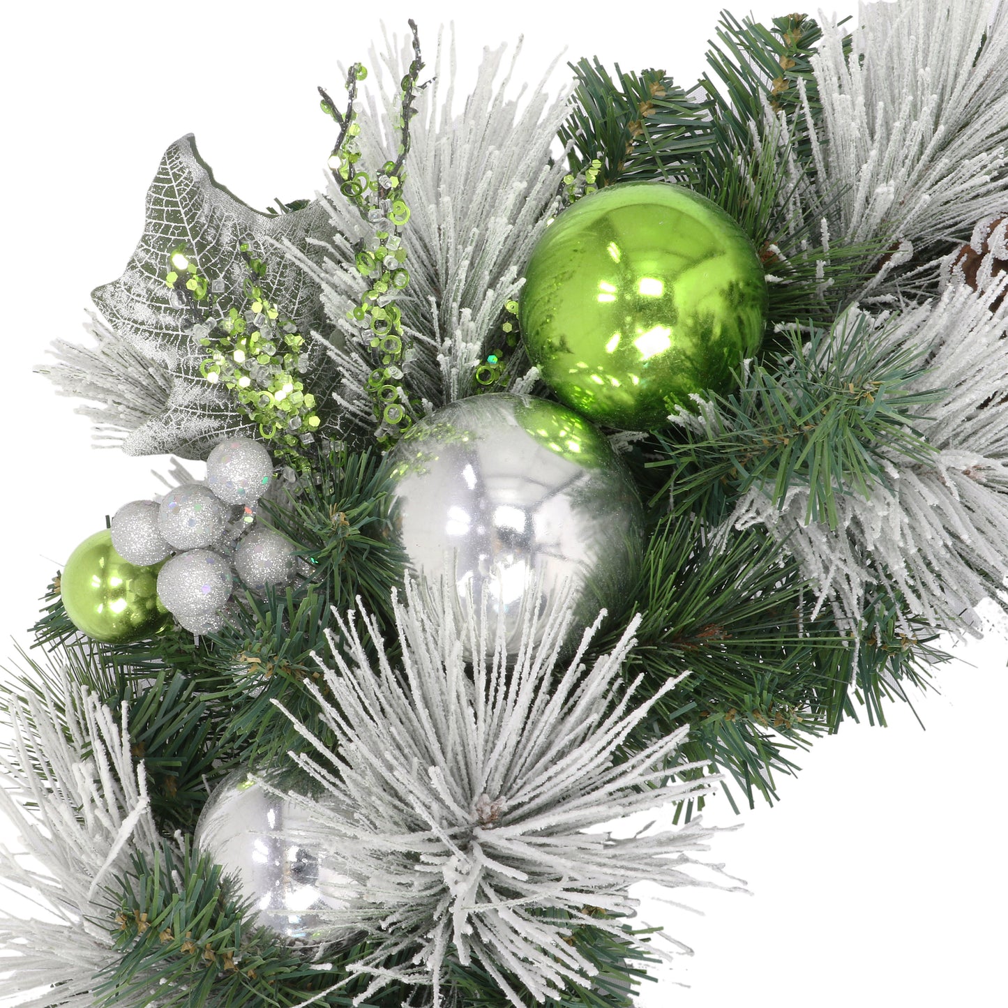 24" Decorated Aritficial Wreath - Flocked