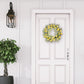 24" Artificial Tulip Floral Spring Wreath With Green Leaves