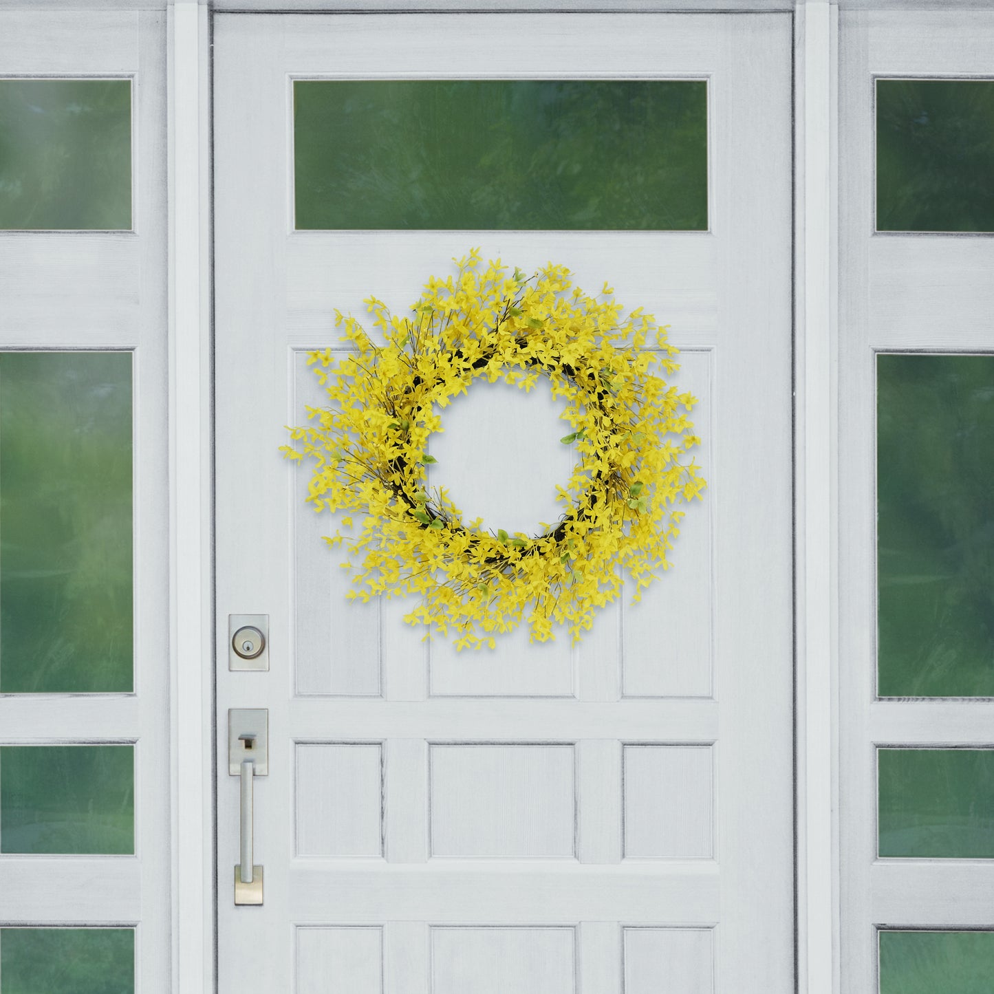 30" Artificial Dogwood and Daisy Floral Spring Wreath