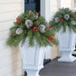 18" B/O Urn Filler, 62 Tips, 35 Warm White LED Lights (3 x AA batteries not included), 6/18 Hours On/Off Time Function, Pine Cones & Berries
