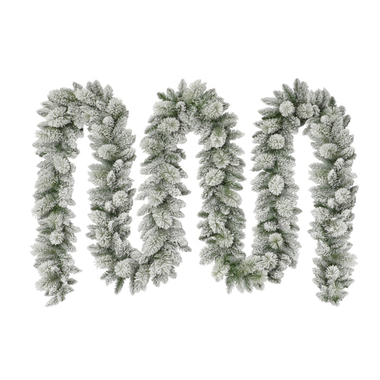 20 ft. x 10 in. Flocked Garland