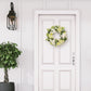 24" Artificial Hygrangea,Rose Floral Spring Wreath With Green Leaves