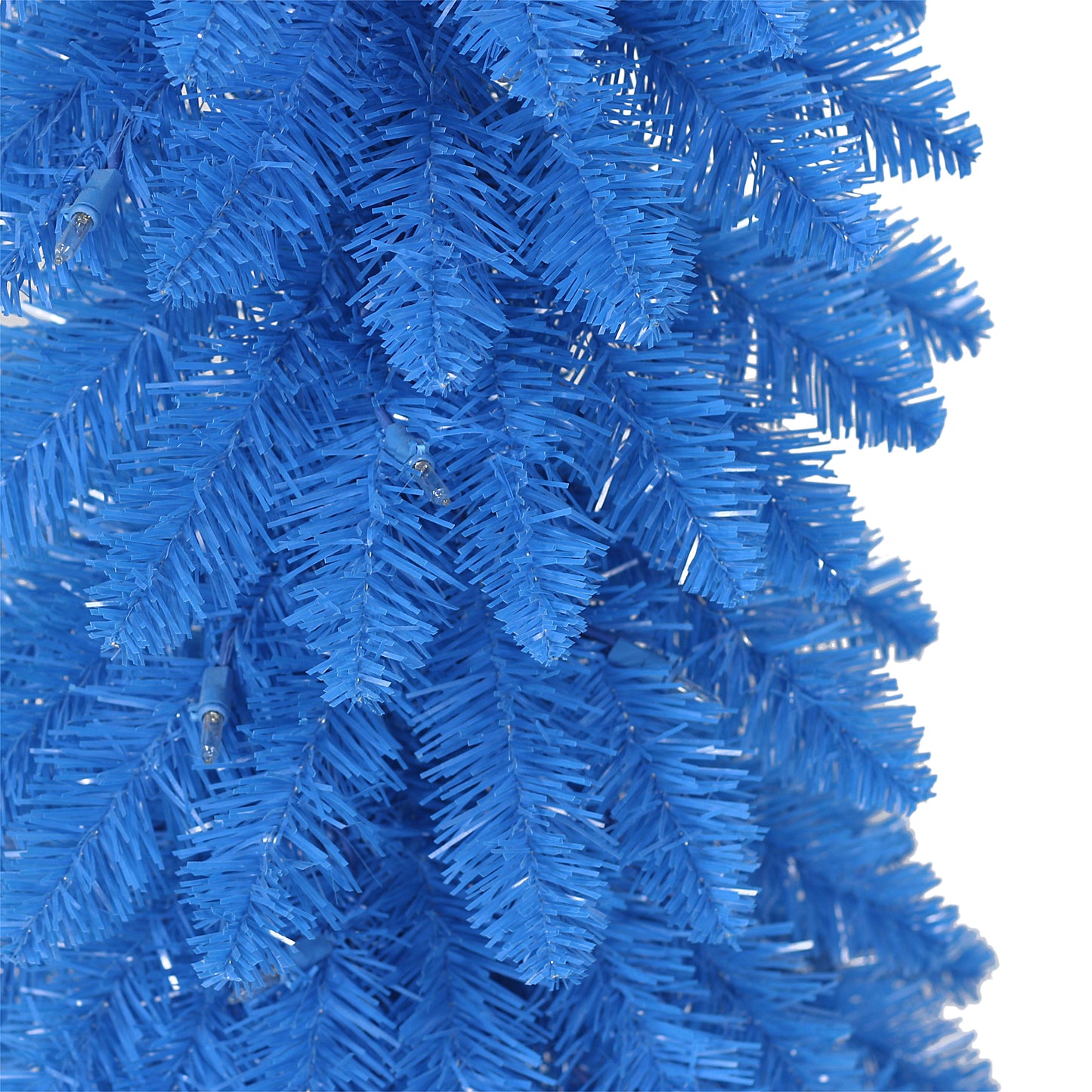 4 ft Pre-Lit Blue Artificial Alpine Pencil Tree