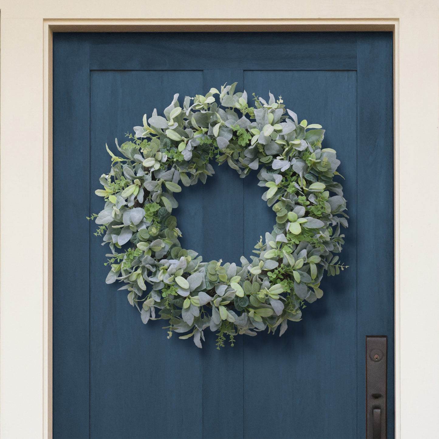 Puleo International 28" Artificial Lambs Ear Wreath