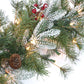 60 in Pre-Lit Glittery PE/PVC Wreath, 700 Tips, Pine Cones, Berries, 300 UL Clear Lights