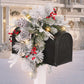 36 in. Pre-Lit Flocked Mailbox Cover