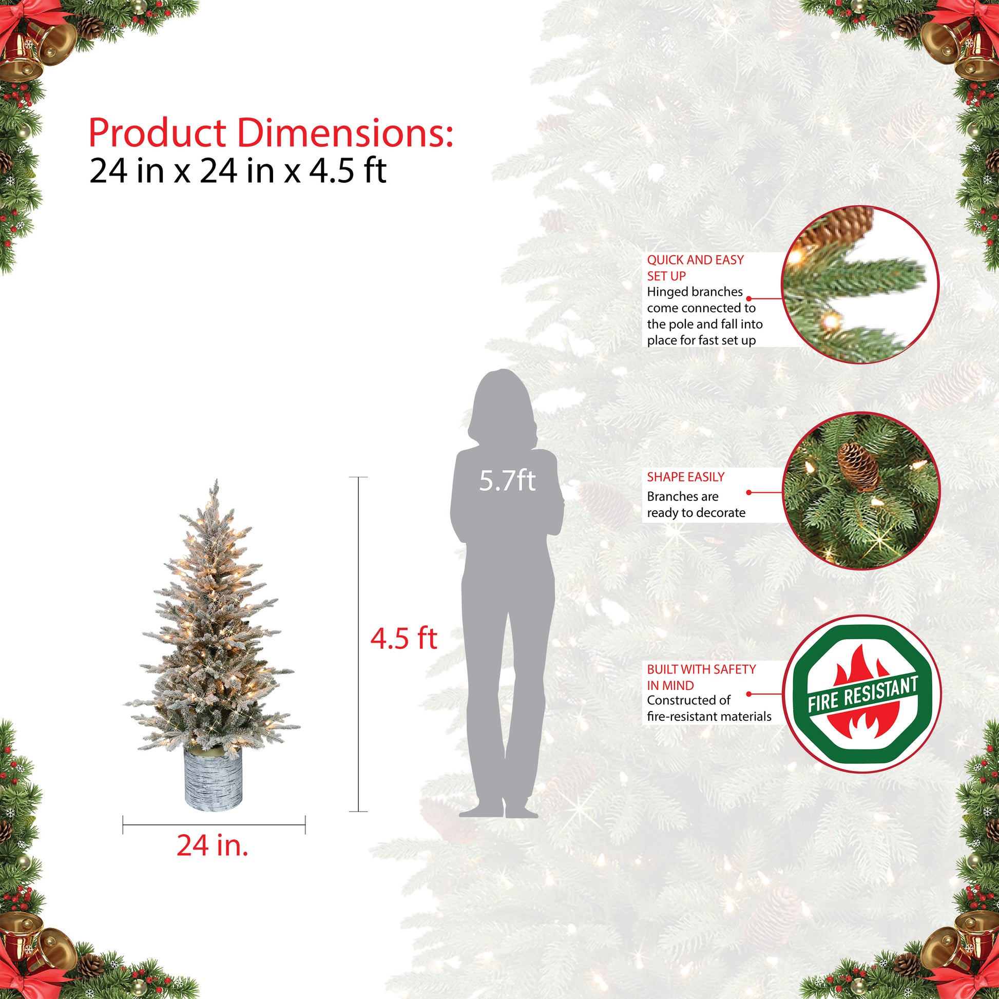 4.5 / Clear Incandescent / Flocked