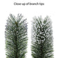 18" Snowy Urn Filler, 48 Tips, 35 B/O Warm White LED Lights (3 x AA batteries not included), On/Off Timer Function, Pine Cones & Berries