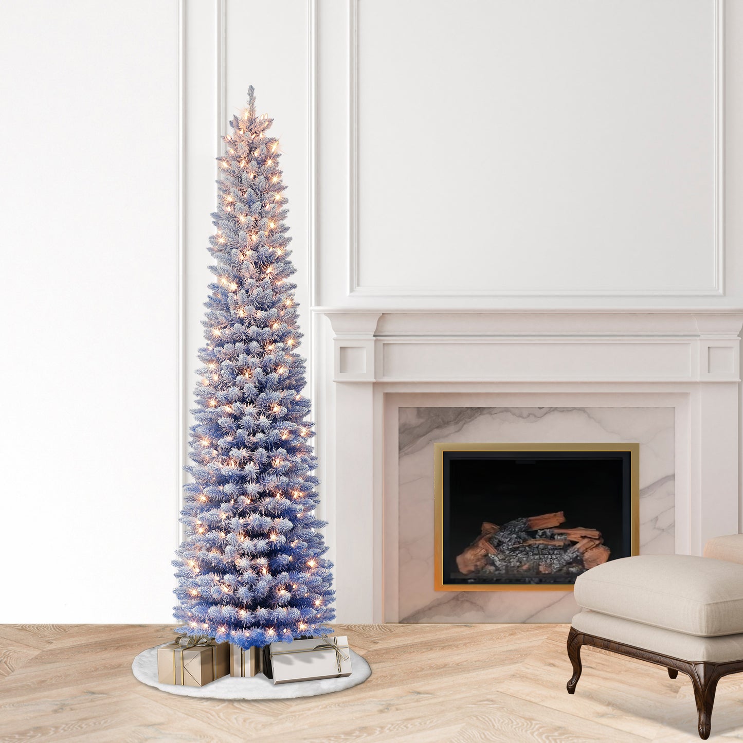 6.5 / Clear Incandescent / Flocked Blue