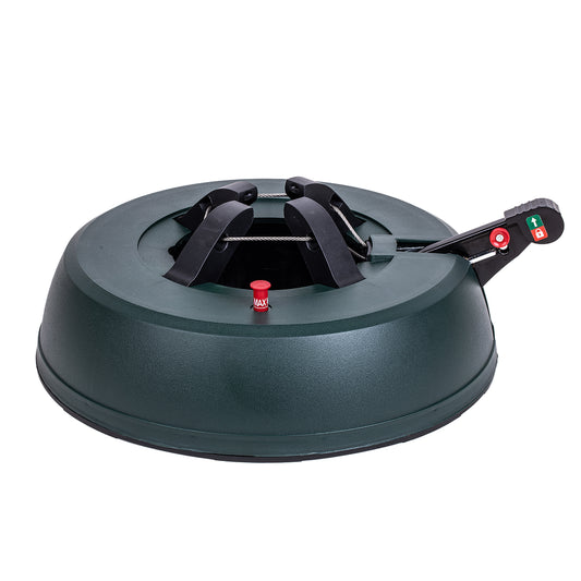 14.5 in Dia. Real Christmas Tree Stand holds up to a 8 ft tree with 1.25" - 5" Dia. tree trunk 3.5 qt water load capacity