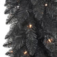 4 ft Pre-Lit Black Artificial Alpine Pencil Tree