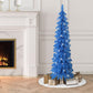 4 ft Pre-Lit Blue Artificial Alpine Pencil Tree